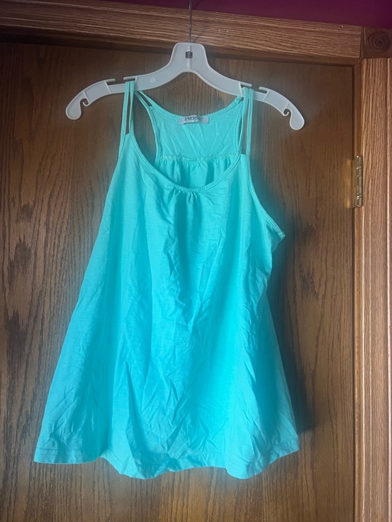 Elle Tops - Hibelle Aqua Sleeveless Tank Top size large